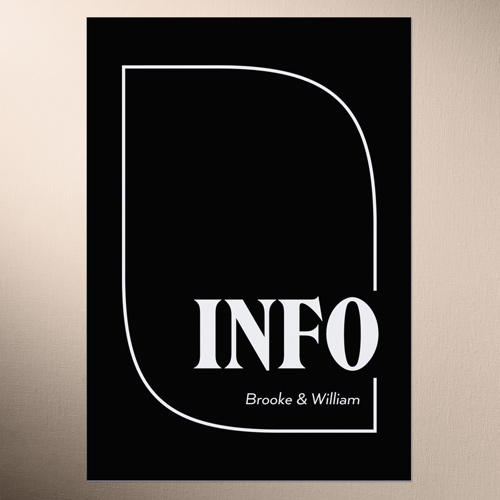 Modern Cutout Wedding Enclosure Card, White, Matte, Signature Smooth Cardstock, Square, White