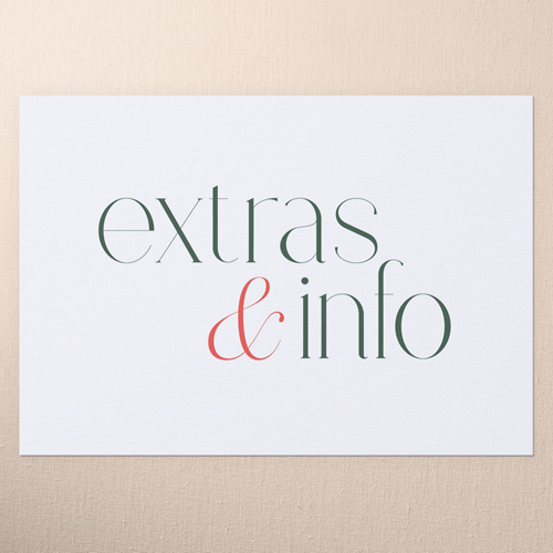 Bold And Verdant Wedding Enclosure Card, Green, Matte, Pearl Shimmer Cardstock, Square, Green