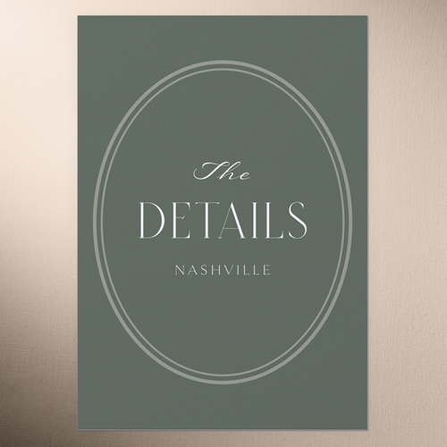 Airy Blossom Wedding Enclosure Card, Green, Matte, 100% Recycled Cardstock , Square, Green