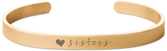 sisters love engraved cuff