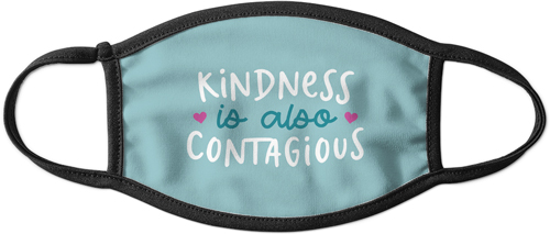 Kids Cloth Face Masks: Kids Kindness Is Contagious Kids Cloth Face Mask, Blue