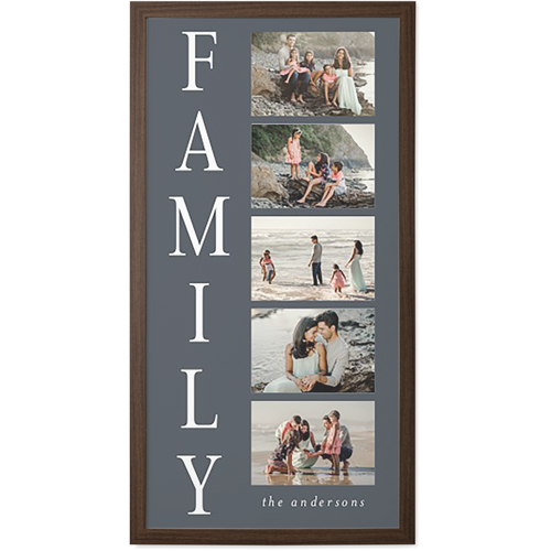 Family Letters Portrait Farmhouse Sign, Gray