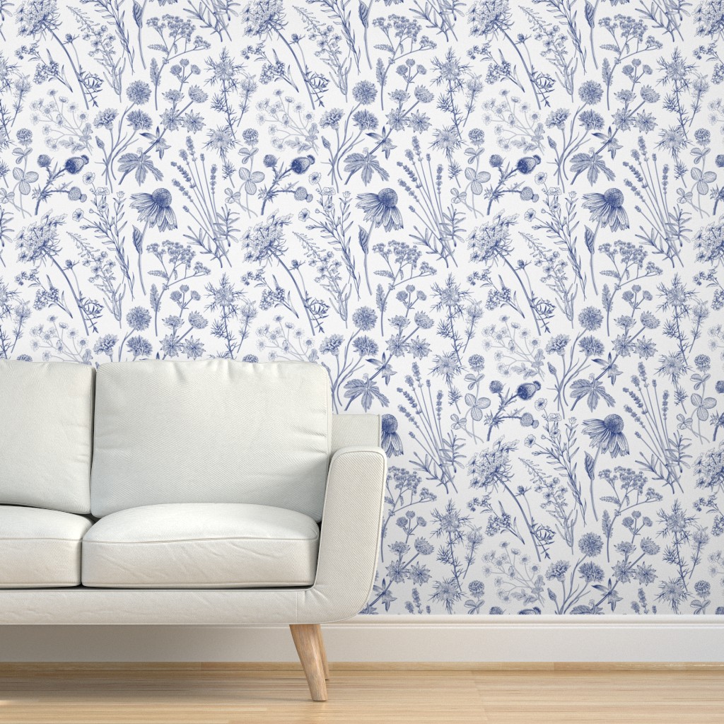 Wild Flowers - Blue Wallpaper | Shutterfly