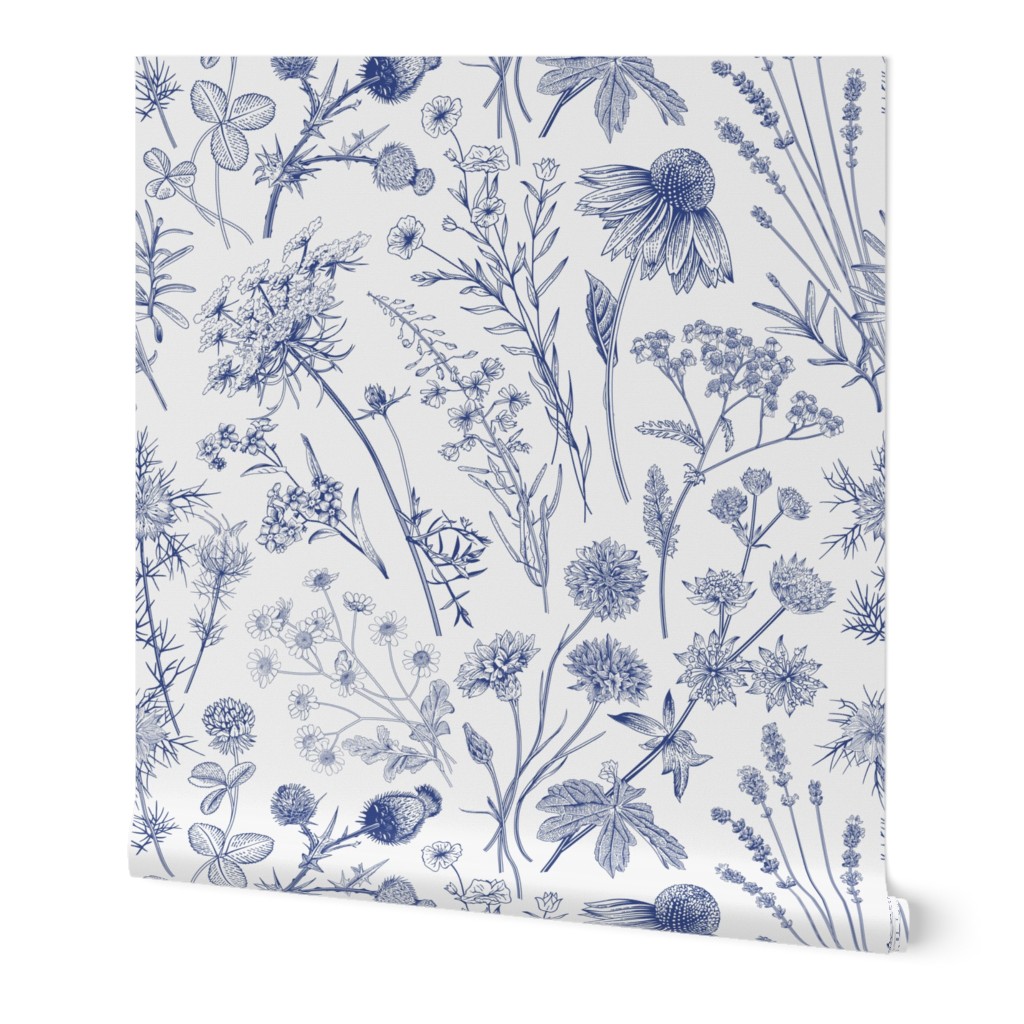Wild Flowers - Blue Wallpaper | Shutterfly