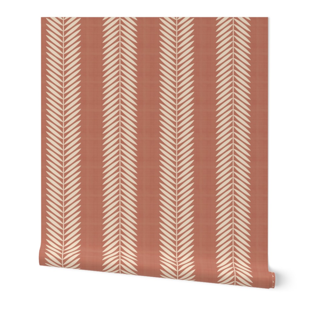 Laurel Leaf Stripe Wallpaper, 2'x12', Prepasted Removable Smooth, Pink