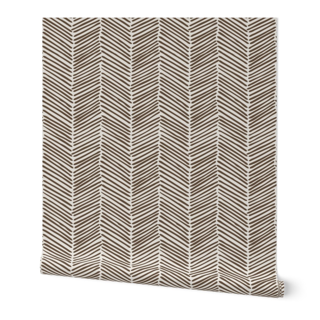 Freeform Arrows - Neutral Wallpaper, 2'x9', Prepasted Removable Smooth, Brown