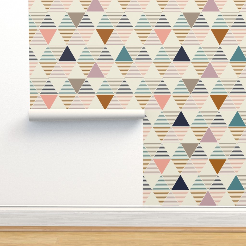 Vintage Modern Geometric - Multi Wallpaper | Shutterfly