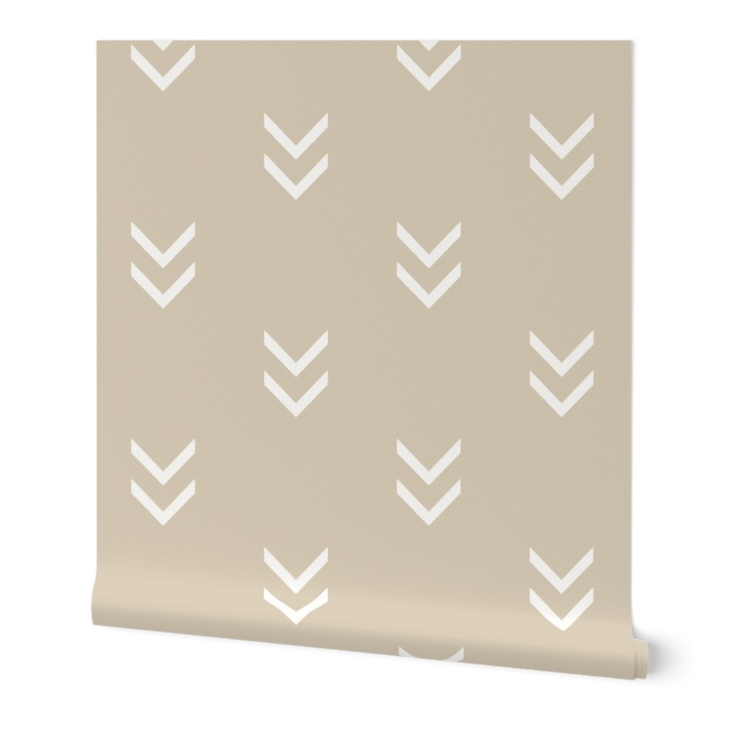 Direction - Neutral Wallpaper, 2'x9', Prepasted Removable Smooth, Beige