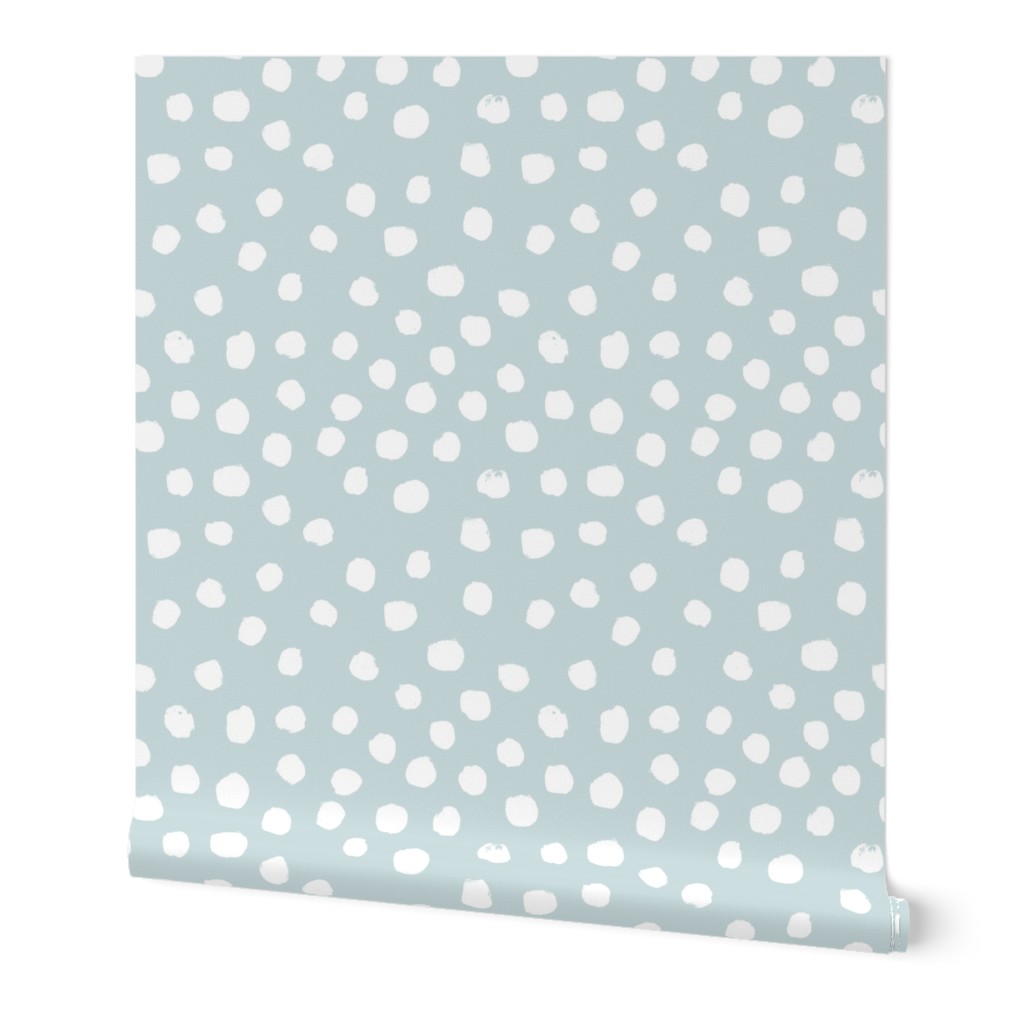 Soft Painted Dots Wallpaper, 2'x12', Prepasted Removable Smooth, Blue