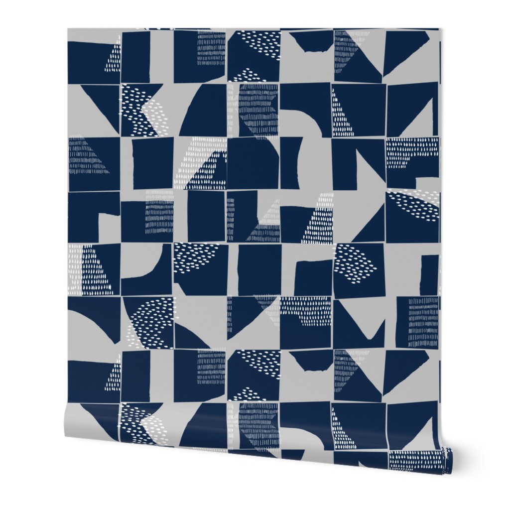 Abstract Textures - Blue Wallpaper, 2'x3', Prepasted Removable Smooth, Blue