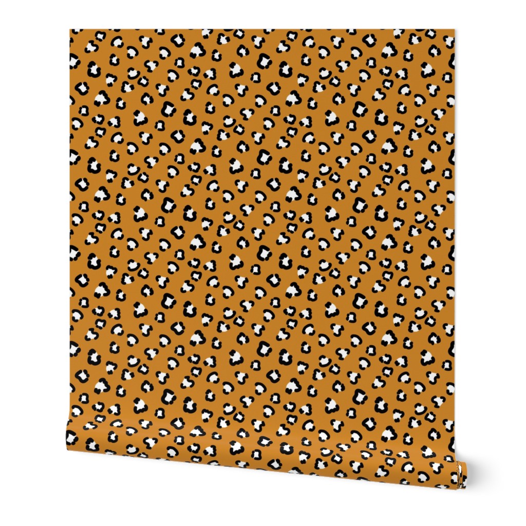 Leopard Pattern Wallpaper, 2'x12', Prepasted Removable Smooth, Orange