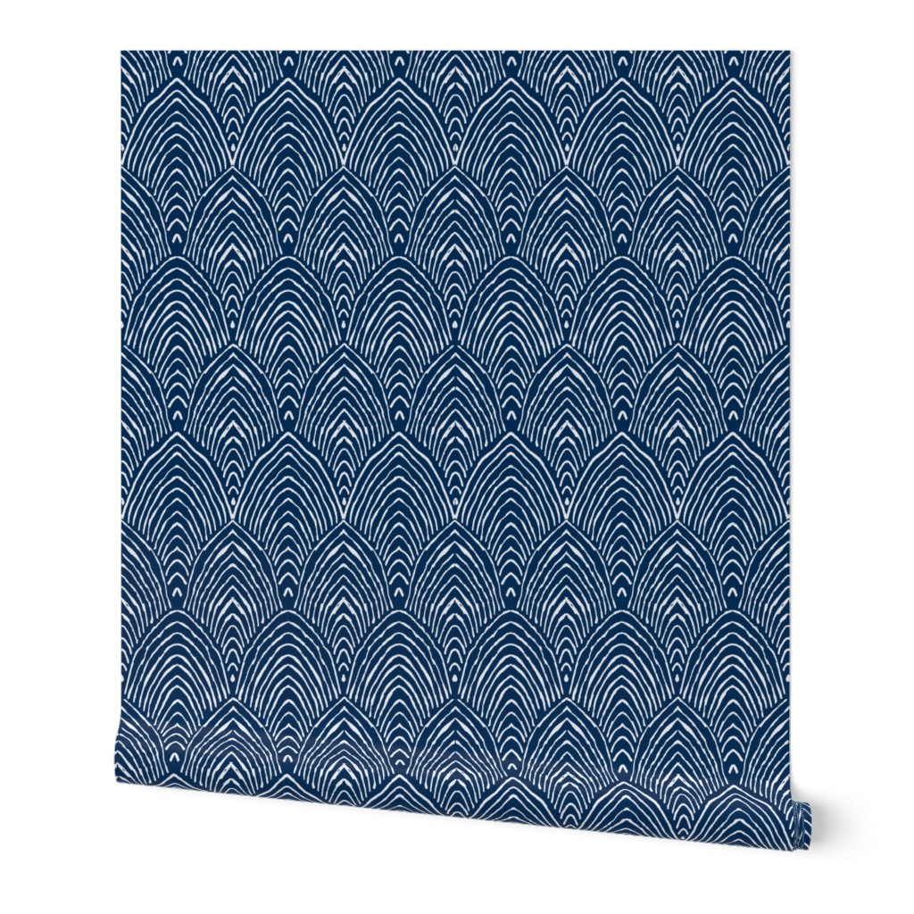 Mountains - Blue Wallpaper, 2'x3', Prepasted Removable Smooth, Blue