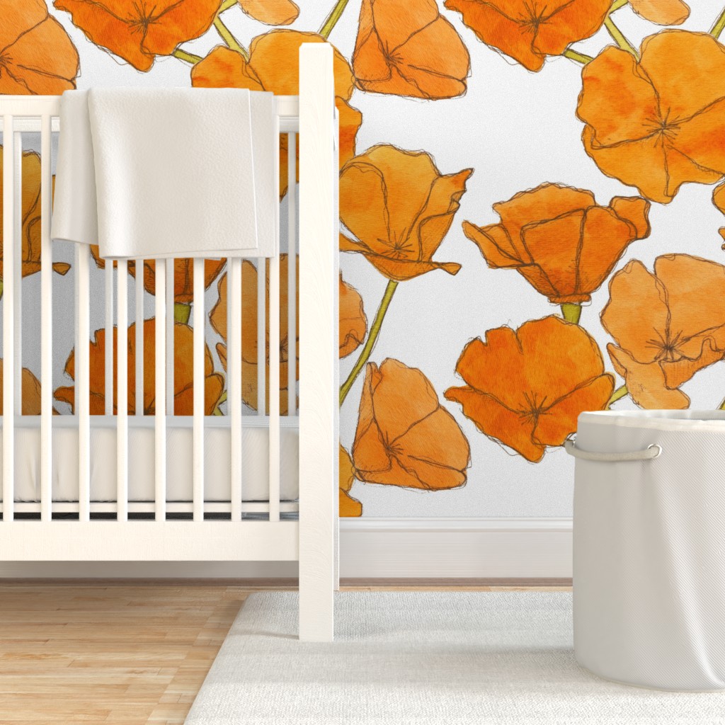 Poppy - Orange Wallpaper | Shutterfly