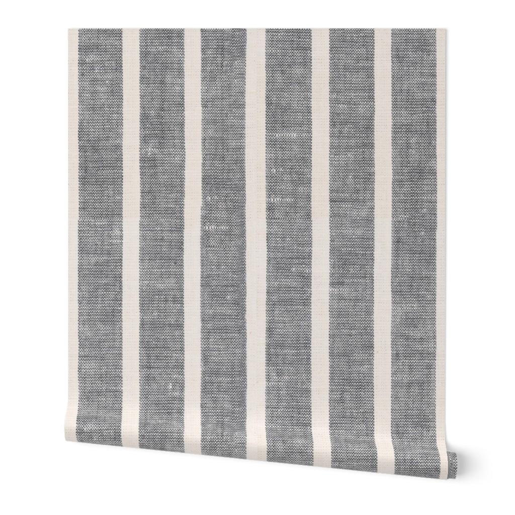 Linen Towel Vertical Wallpaper, 2'x12', Prepasted Removable Smooth, Gray