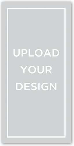 Upload Your Own Design Wedding Menu, White, 4x8 Flat Menu, Standard Smooth Cardstock, Square