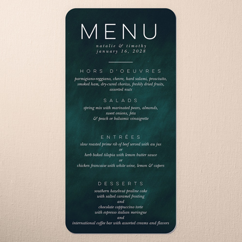 Wedding Dinner Menus