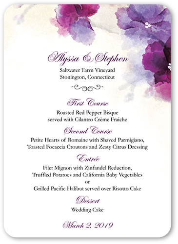 Cheap Wedding Menus Shutterfly