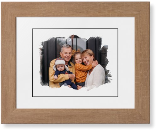 Brushed Moments Landscape Framed Print, Natural, Contemporary, Black, White, Single piece, 8x10, White