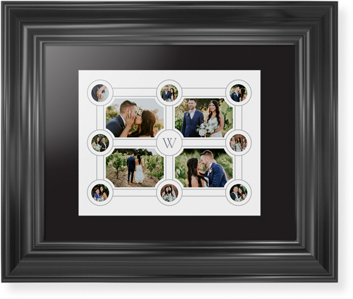 Vintage Family Tree Framed Print, Black, Classic, Black, Black, Single piece, 8x10, White