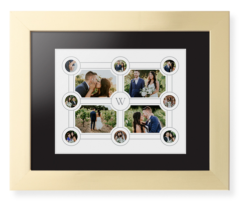 Vintage Family Tree Framed Print, Matte Gold, Contemporary, White, Black, Single piece, 8x10, White