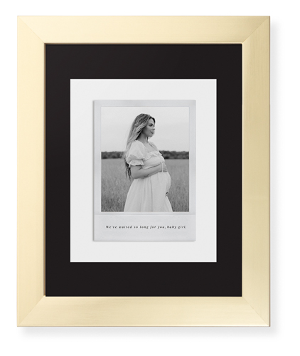 Simple Photo Frame Framed Print, Matte Gold, Contemporary, Black, Black, Single piece, 8x10, White, white