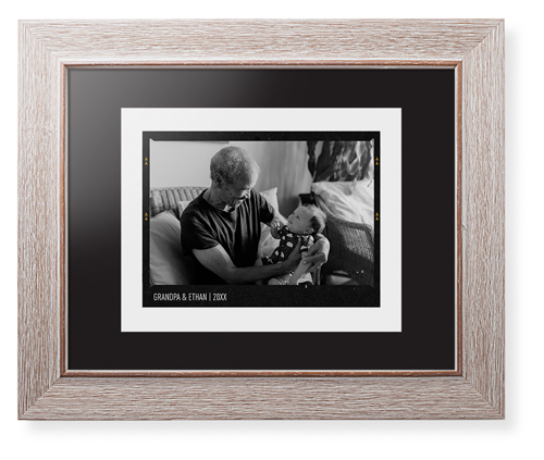 Film Frame Framed Print, Rustic, Modern, Black, Black, Single piece, 8x10, White