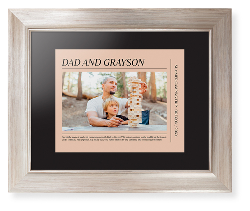 Editorial Snapshot Framed Print, Metallic, Modern, None, Black, Single piece, 8x10, Beige, sand