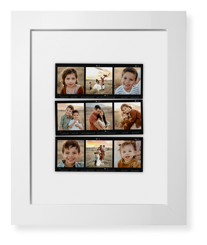 Favorite Film Collage Framed Print, White, Contemporary, White, White, Single piece, 8x10, White, white
