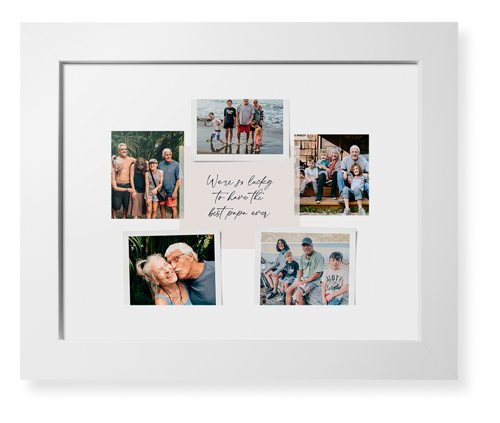 Handwritten Note Collage Framed Print, White, Contemporary, White, White, Single piece, 8x10, White, white