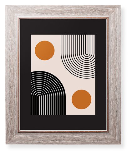 Minimalist Arches Framed Print, Rustic, Modern, Black, Black, Single piece, 8x10, Multicolor