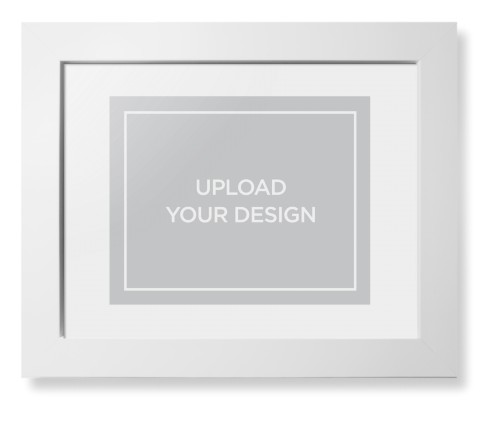 Upload Your Own Design Framed Print, White, Contemporary, None, White, Single piece, 8x10, Multicolor