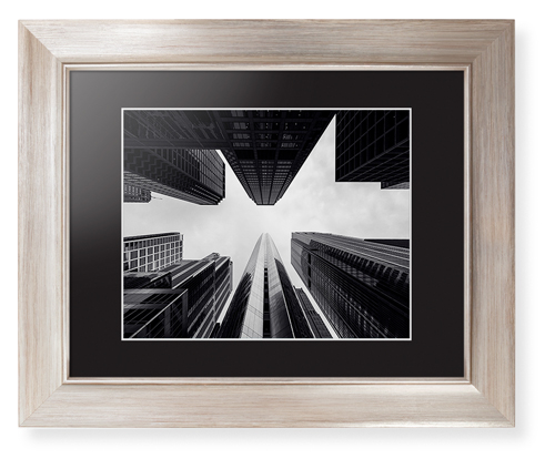 Ground View Framed Print, Metallic, Modern, White, Black, Single piece, 8x10, Multicolor
