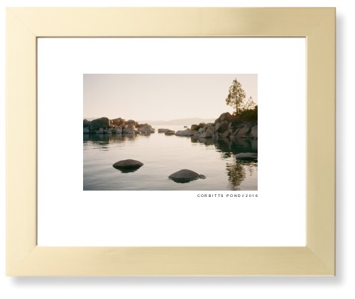 Modern Gallery Framed Print, Matte Gold, Contemporary, White, White, Single piece, 8x10, White, white