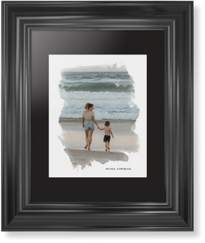Brushed Moments Framed Print, Black, Classic, Black, Black, Single piece, 8x10, White, white