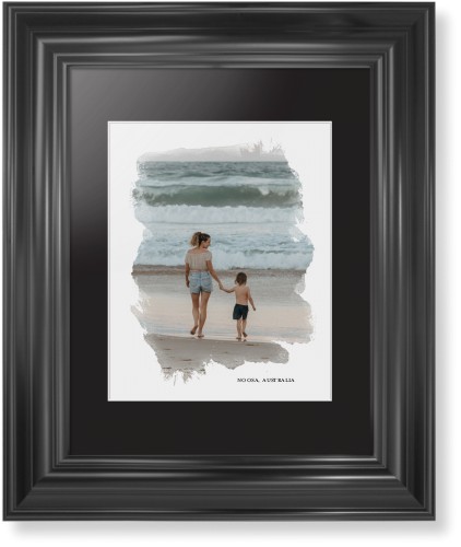 Brushed Moments Framed Print, Black, Classic, White, Black, Single piece, 8x10, White