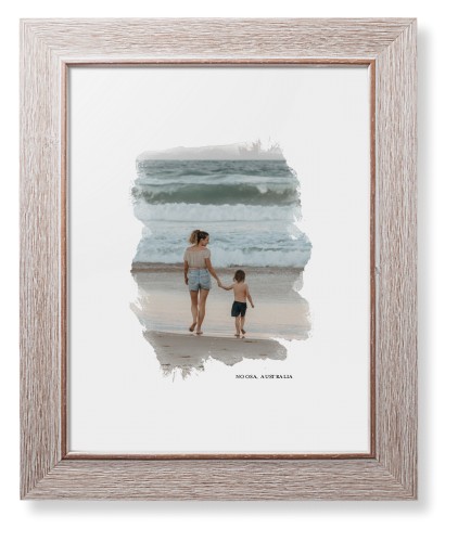 Brushed Moments Framed Print, Rustic, Modern, White, White, Single piece, 8x10, White, white