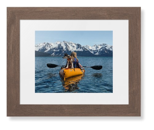 Photo Gallery Landscape Framed Print, Walnut, Contemporary, None, White, Single piece, 8x10, Multicolor, multi