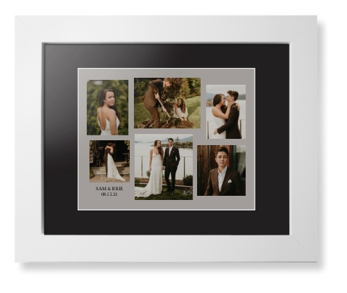 Gallery Collage of Six Framed Print, White, Contemporary, White, Black, Single piece, 8x10, Multicolor, multi