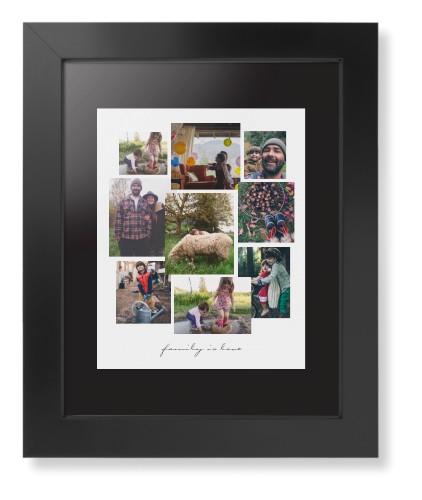 Gallery Collage of Nine Framed Print, Black, Contemporary, Black, Black, Single piece, 8x10, White, white