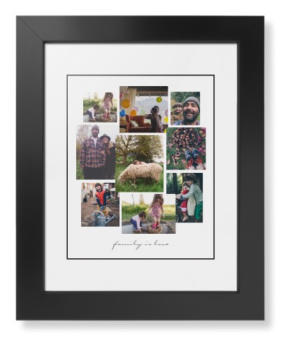 Gallery Collage of Nine Framed Print, Black, Contemporary, Black, White, Single piece, 8x10, White