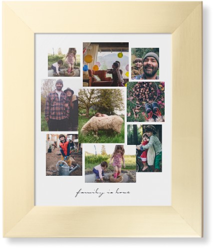Gallery Collage of Nine Framed Print, Matte Gold, Contemporary, None, None, Single piece, 8x10, White