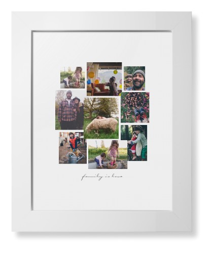 Gallery Collage of Nine Framed Print, White, Contemporary, White, White, Single piece, 8x10, White, white