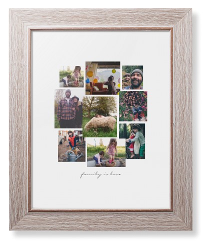 Gallery Collage of Nine Framed Print, Rustic, Modern, White, White, Single piece, 8x10, White, white