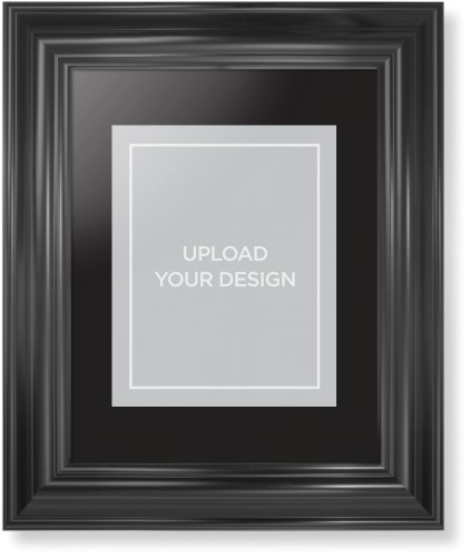 Upload Your Own Design Portrait Framed Print, Black, Classic, Black, Black, Single piece, 8x10, Multicolor