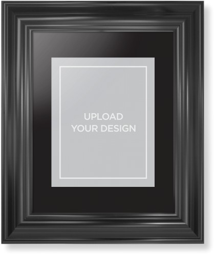 Upload Your Own Design Portrait Framed Print, Black, Classic, Black, Black, Single piece, 8x10, Multicolor, multi