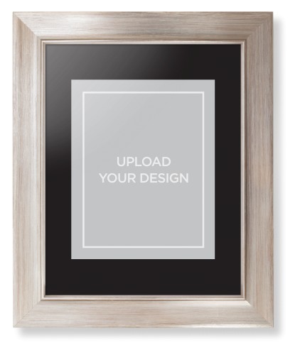 Upload Your Own Design Portrait Framed Print, Metallic, Modern, None, Black, Single piece, 8x10, Multicolor