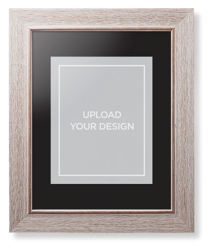 Upload Your Own Design Portrait Framed Print, Rustic, Modern, Black, Black, Single piece, 8x10, Multicolor