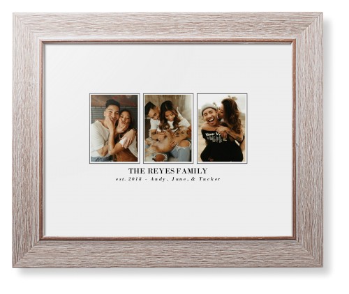 Classic Trio Framed Print, Rustic, Modern, White, White, Single piece, 8x10, White, white