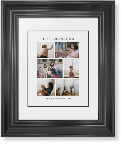 Gallery Montage of Memories Framed Print, Black, Classic, Black, White, Single piece, 8x10, White, white