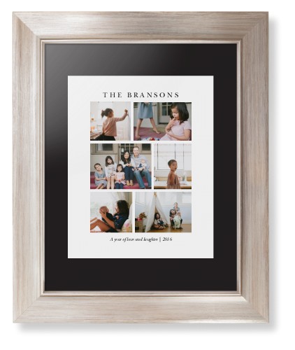 Gallery Montage of Memories Framed Print, Metallic, Modern, None, Black, Single piece, 8x10, White, white